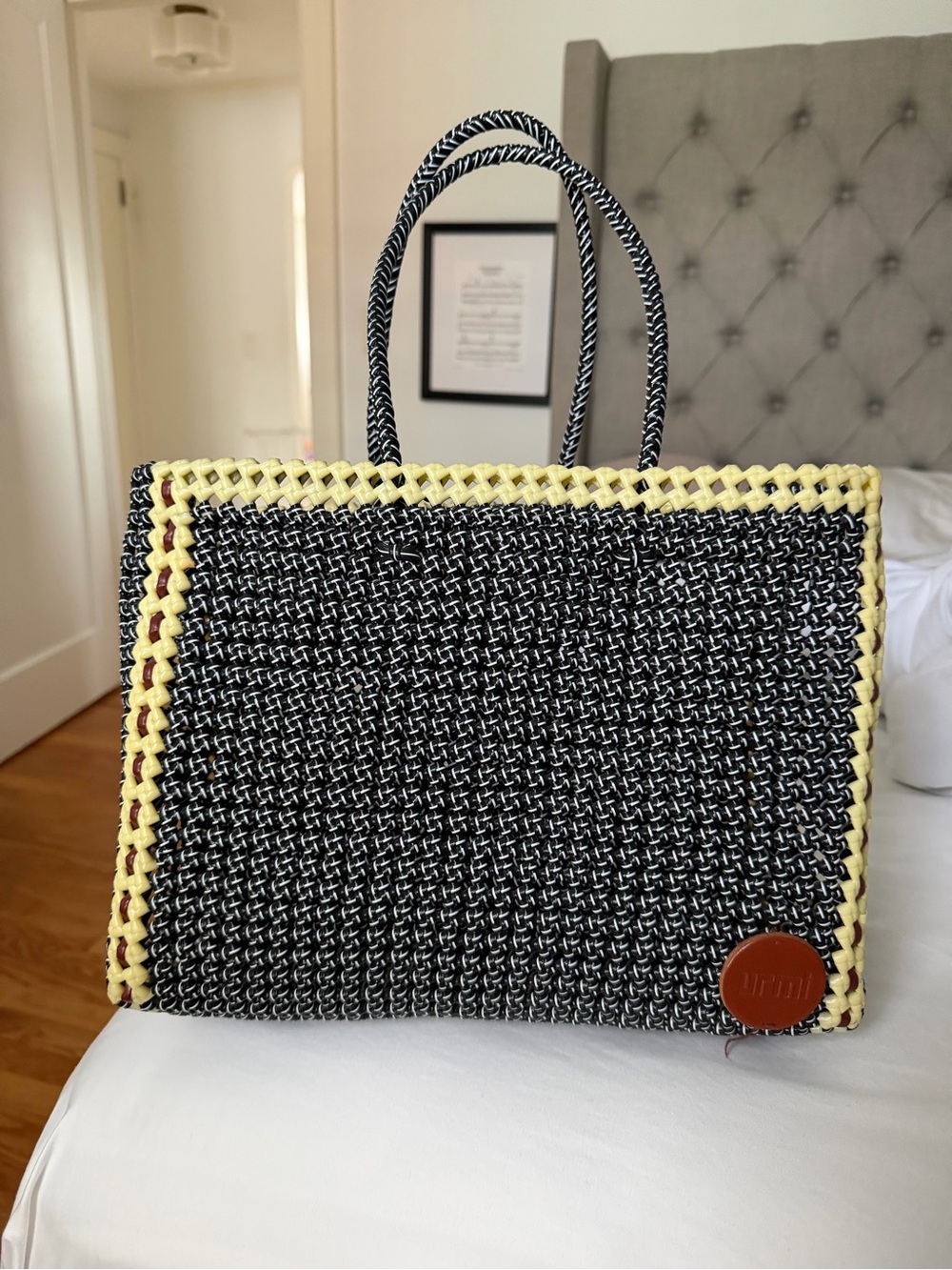 Rare! Urmi Woven Recycled Plastic Tote Bag